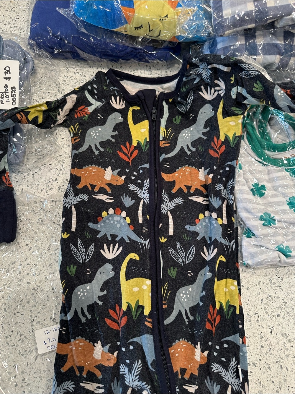 Little Sleepies Prehistoric Dinosaur Zippie